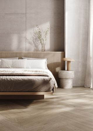 Кварцевый ламинат Fargo Бевел Английская ёлка Дуб Кремовый 33-2123-44